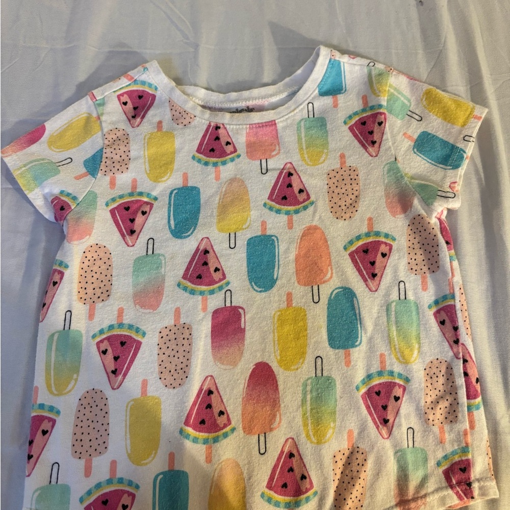 Colorful Ice Cream and Watermelon Kids T-Shirt